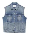 Anine Bing Lapel Denim Vest