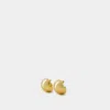 Anine Bing Large Dome Earrings -  - Gold Plated - Gold In Gold