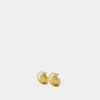Anine Bing Large Dome Earrings -  - Gold Plated - Gold In Gold