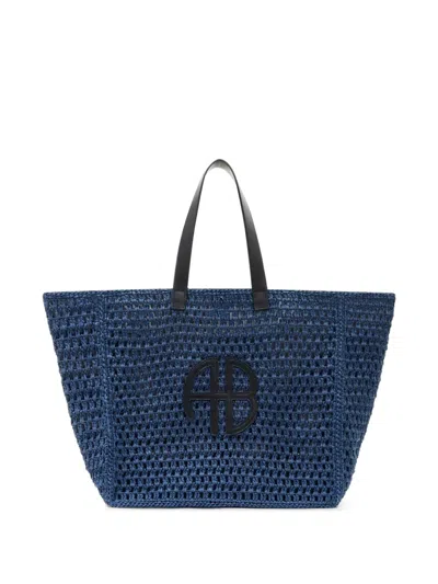ANINE BING LARGE RIO LOGO-APPLIQUÉ TOTE BAG