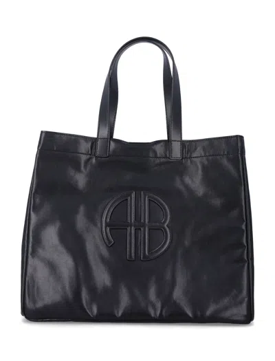 ANINE BING LARGE RIO MONOGRAM TOTE