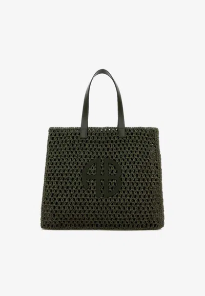 Anine Bing Large Rio Tote Bag In Green