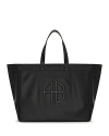 Anine Bing Large Rio Tote In Black Recycled Leather In Black