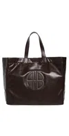 Anine Bing Large Rio Tote Dark Brown In Brown