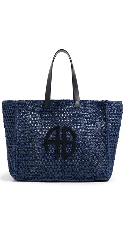 Anine Bing Large Rio Tote Marine Blue