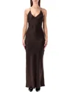 Anine Bing Laurel Long Dress In Brown
