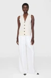 Anine Bing Lawrence Vest In White