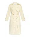 Anine Bing Womens Cream Layton Relaxed-fit Stretch-cotton Trench Coat In White