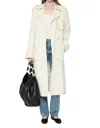 Anine Bing Womens Cream Layton Relaxed-fit Stretch-cotton Trench Coat In White