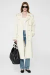 Anine Bing Womens Cream Layton Relaxed-fit Stretch-cotton Trench Coat In Cream