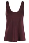 Anine Bing Lea Silk-charmeuse Tank