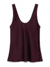 Anine Bing Lea Silk-charmeuse Tank In Dark Red