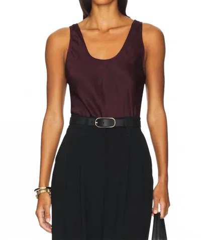 Anine Bing Lea Top In Burgundy In White