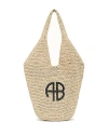 Anine Bing Small Leah Hobo Bag In Natural
