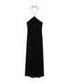 Anine Bing Leanne Halterneck Maxi Dress In Black