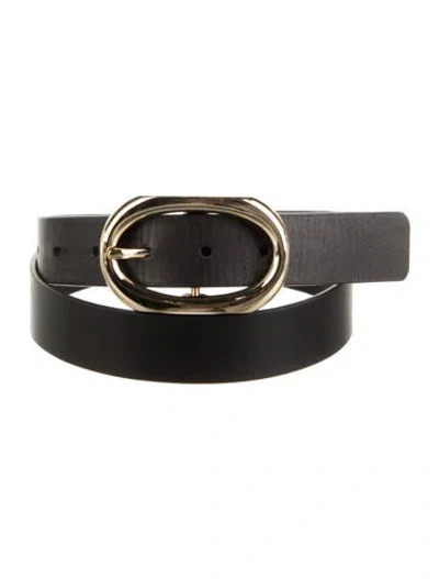 Pre-owned Anine Bing Leather Belt In Black