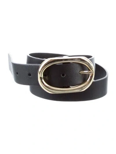 Pre-owned Anine Bing Leather Belt In Black