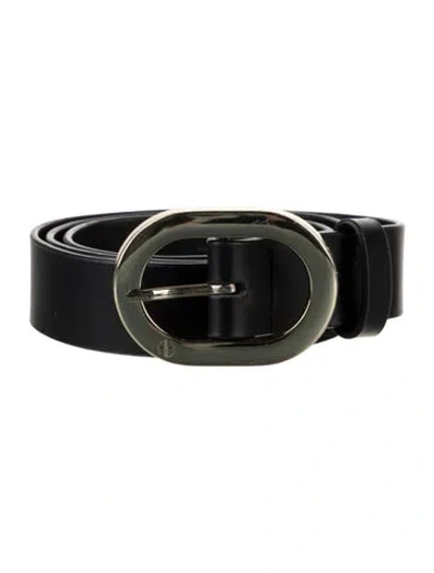 Pre-owned Anine Bing Leather Belt In Black
