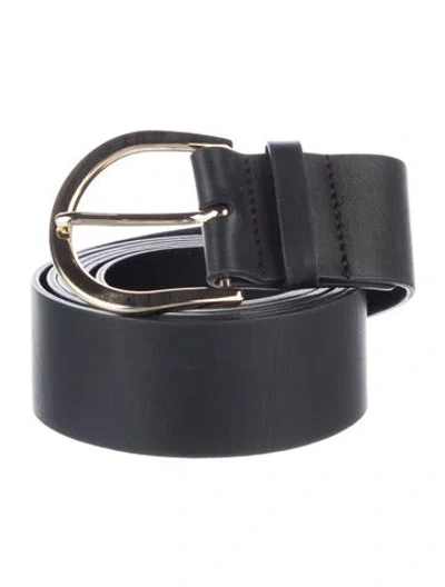 Pre-owned Anine Bing Leather Belt In Black