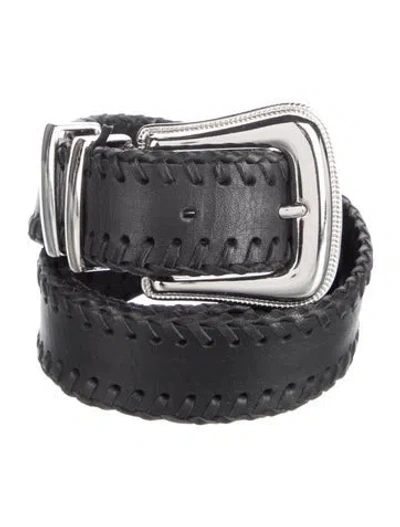 Pre-owned Anine Bing Leather Belt In Black