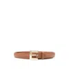 Anine Bing Nicola Leather Square-buckle Belt