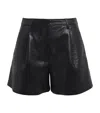 Anine Bing Carmen Recycled Leather Shorts In Black