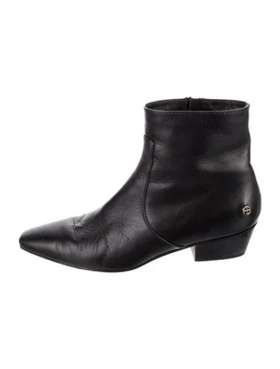 Pre-owned Anine Bing Leather Boots In Black