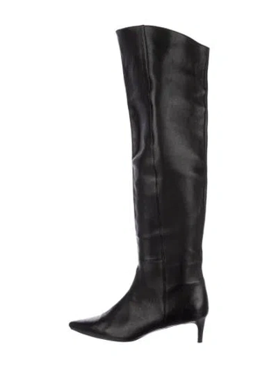 Pre-owned Anine Bing Leather Boots In Black