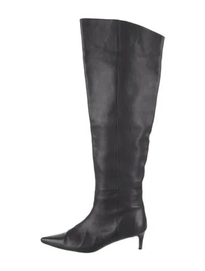 Pre-owned Anine Bing Leather Boots In Black