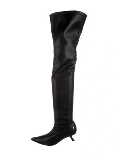 Pre-owned Anine Bing Leather Boots In Black