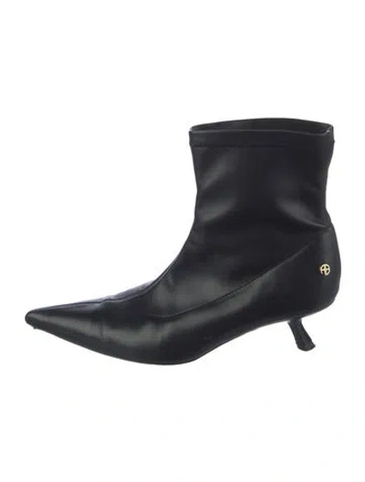 Pre-owned Anine Bing Leather Boots In Black
