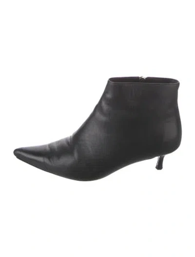 Pre-owned Anine Bing Leather Boots In Black