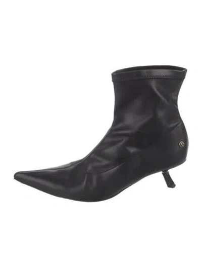 Pre-owned Anine Bing Leather Boots In Black