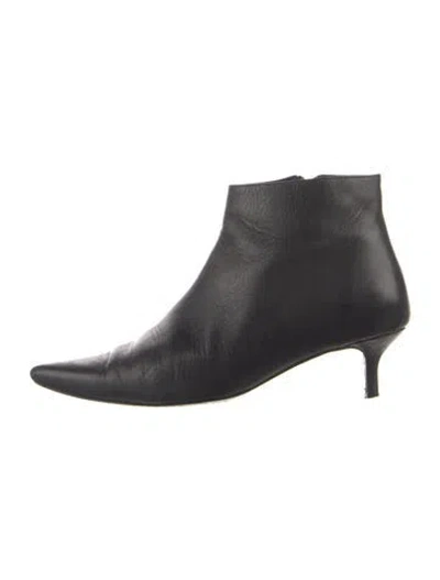 Pre-owned Anine Bing Leather Boots In Black