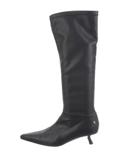 Pre-owned Anine Bing Leather Boots In Black
