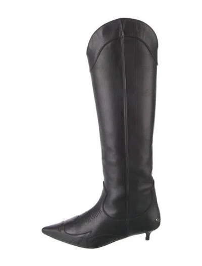 Pre-owned Anine Bing Leather Boots In Black