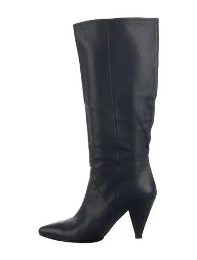 Pre-owned Anine Bing Leather Boots In Blue