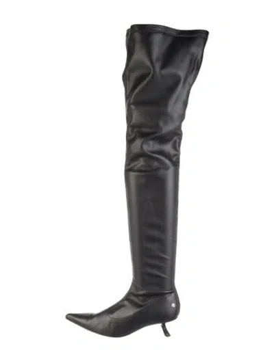 Pre-owned Anine Bing Leather Boots In Silver