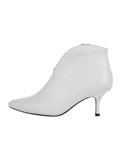 Pre-owned Anine Bing Leather Boots In White
