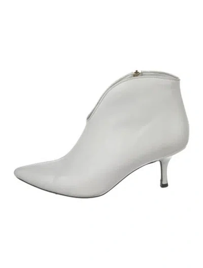 Pre-owned Anine Bing Leather Boots In White