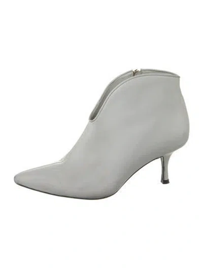 Pre-owned Anine Bing Leather Boots In White