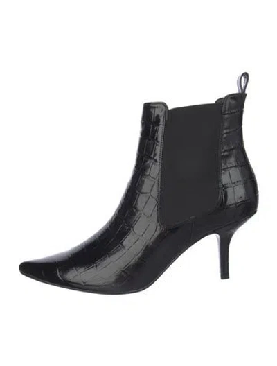 Pre-owned Anine Bing Leather Chelsea Boots In Black