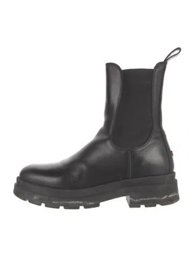 Pre-owned Anine Bing Leather Chelsea Boots In Black