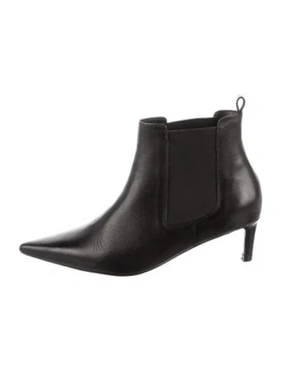 Pre-owned Anine Bing Leather Chelsea Boots In Black
