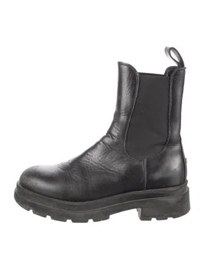 Pre-owned Anine Bing Leather Chelsea Boots In Black