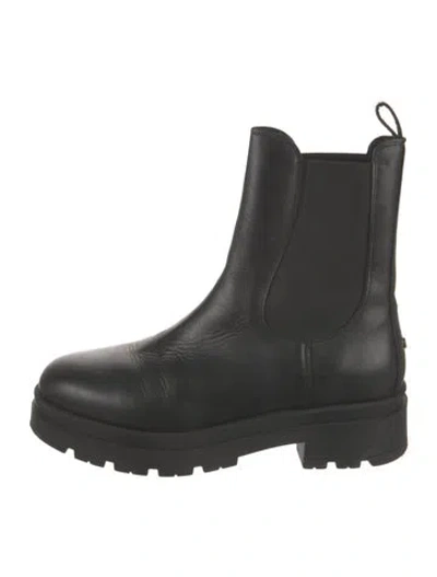 Pre-owned Anine Bing Leather Chelsea Boots In Black