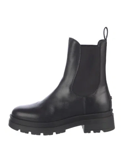 Pre-owned Anine Bing Leather Chelsea Boots In Black
