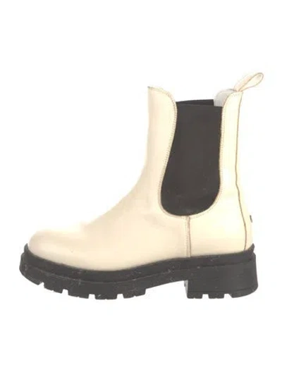Pre-owned Anine Bing Leather Chelsea Boots In Neutral