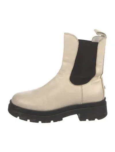 Pre-owned Anine Bing Leather Chelsea Boots In Neutral