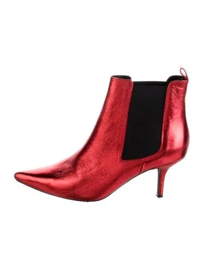Pre-owned Anine Bing Leather Colorblock Pattern Chelsea Boots In Multi